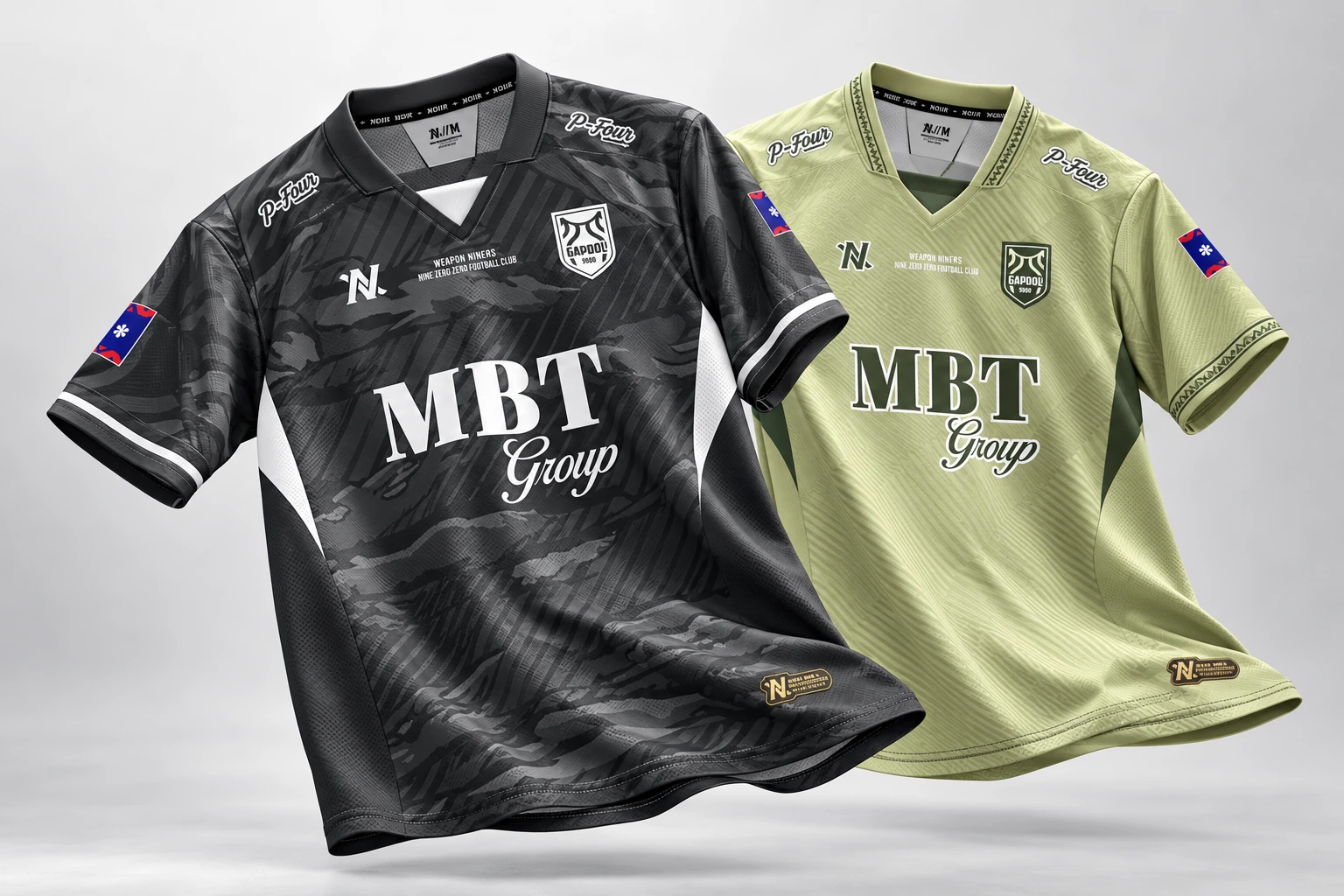 Mockup studio jersey kandang charcoal dan tandang olive Gapdol 9000